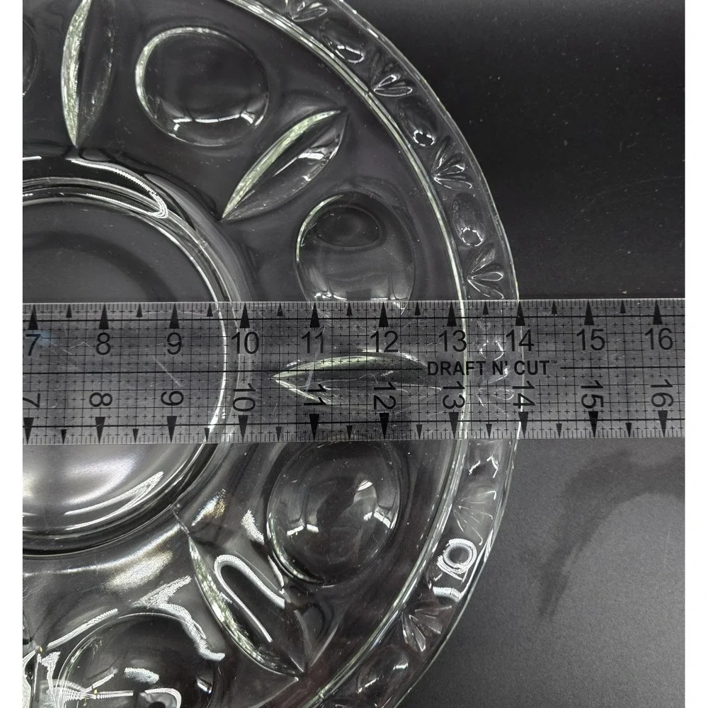 Vtg Colony Classique Clear Glass Platter EAPG Large 14
